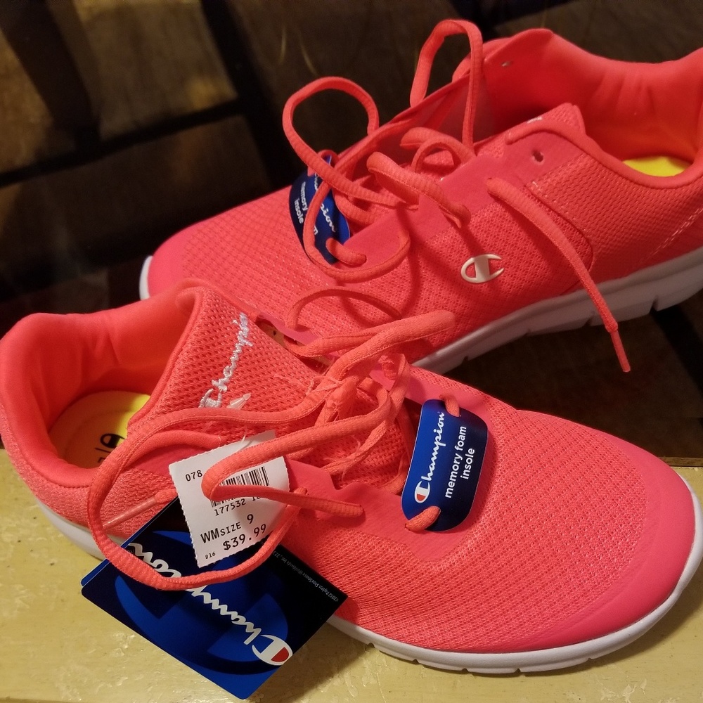 Women's Neon Pink CHAMPION Sneakers size 9!